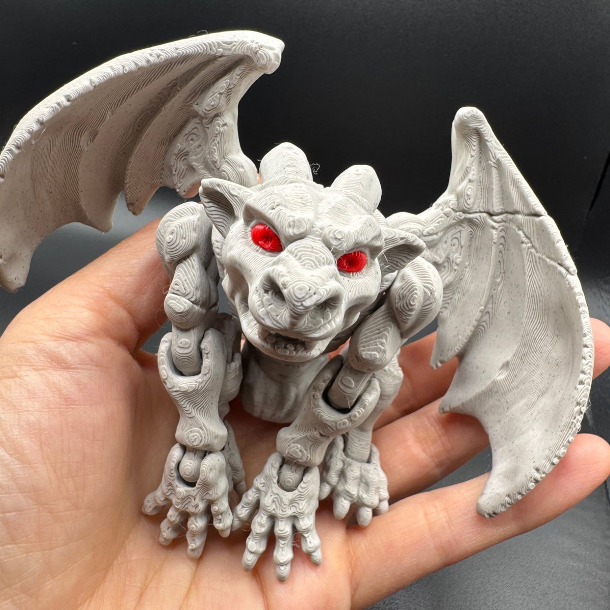3D Printed Gargoyle – Articulated Gothic Fantasy Collectible