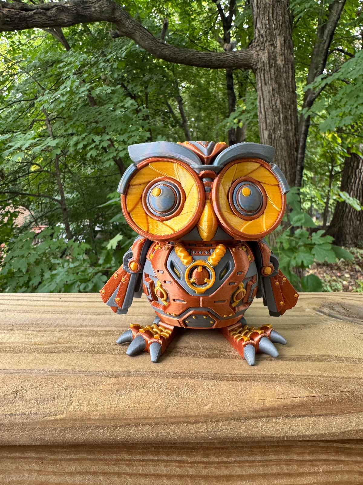 Cyber Owl 3D Printed Robot Owl Collectible