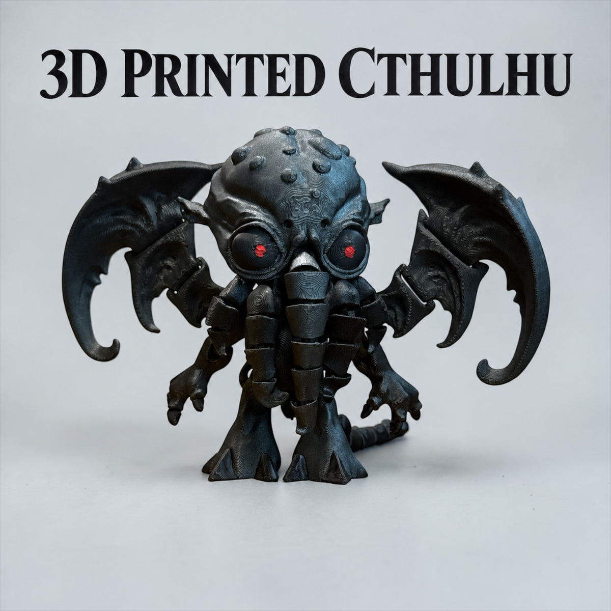 3D Printed Cthulhu Figure – Winged Cosmic Horror Collectible