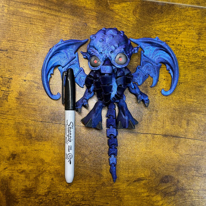 3D Printed Cthulhu Figure – Winged Cosmic Horror Collectible