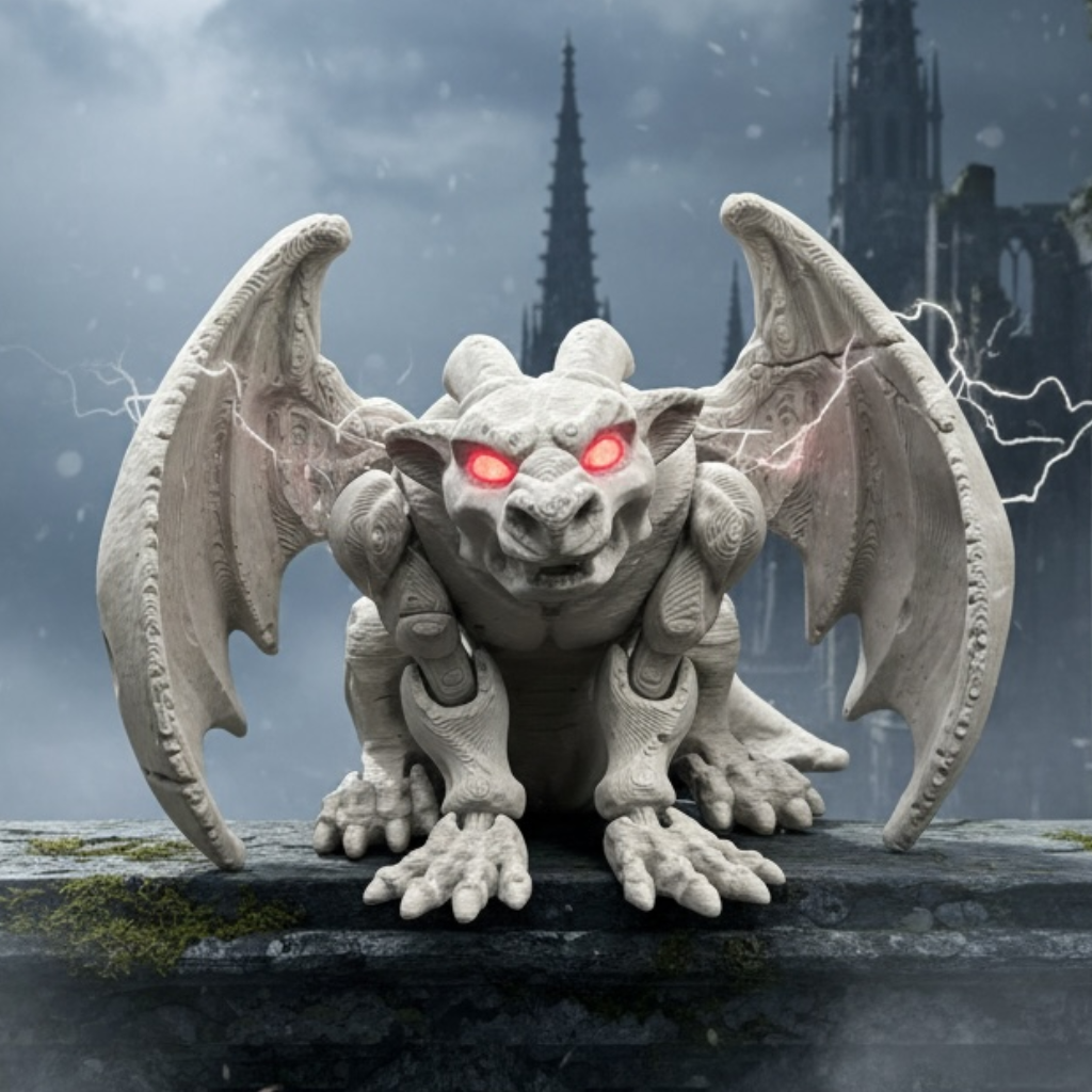 3D Printed Gargoyle – Articulated Gothic Fantasy Collectible