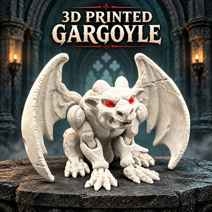 3D Printed Gargoyle – Articulated Gothic Fantasy Collectible