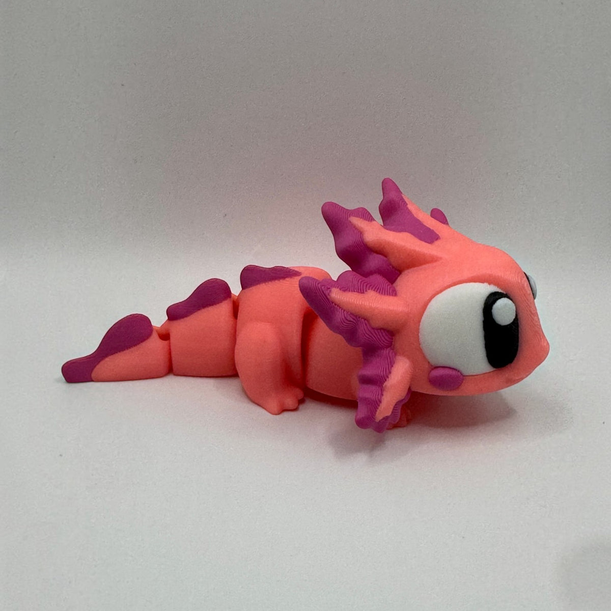 3D Printed Articulated Axolotl – Pink