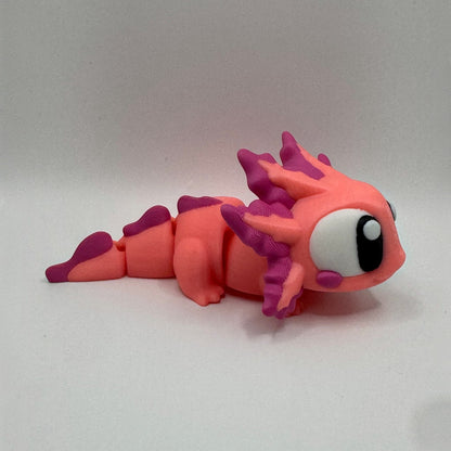 3D Printed Articulated Axolotl – Pink