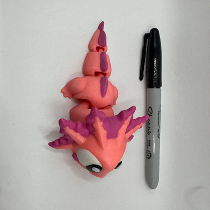 3D Printed Articulated Axolotl – Pink
