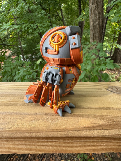 Cyber Owl 3D Printed Robot Owl Collectible
