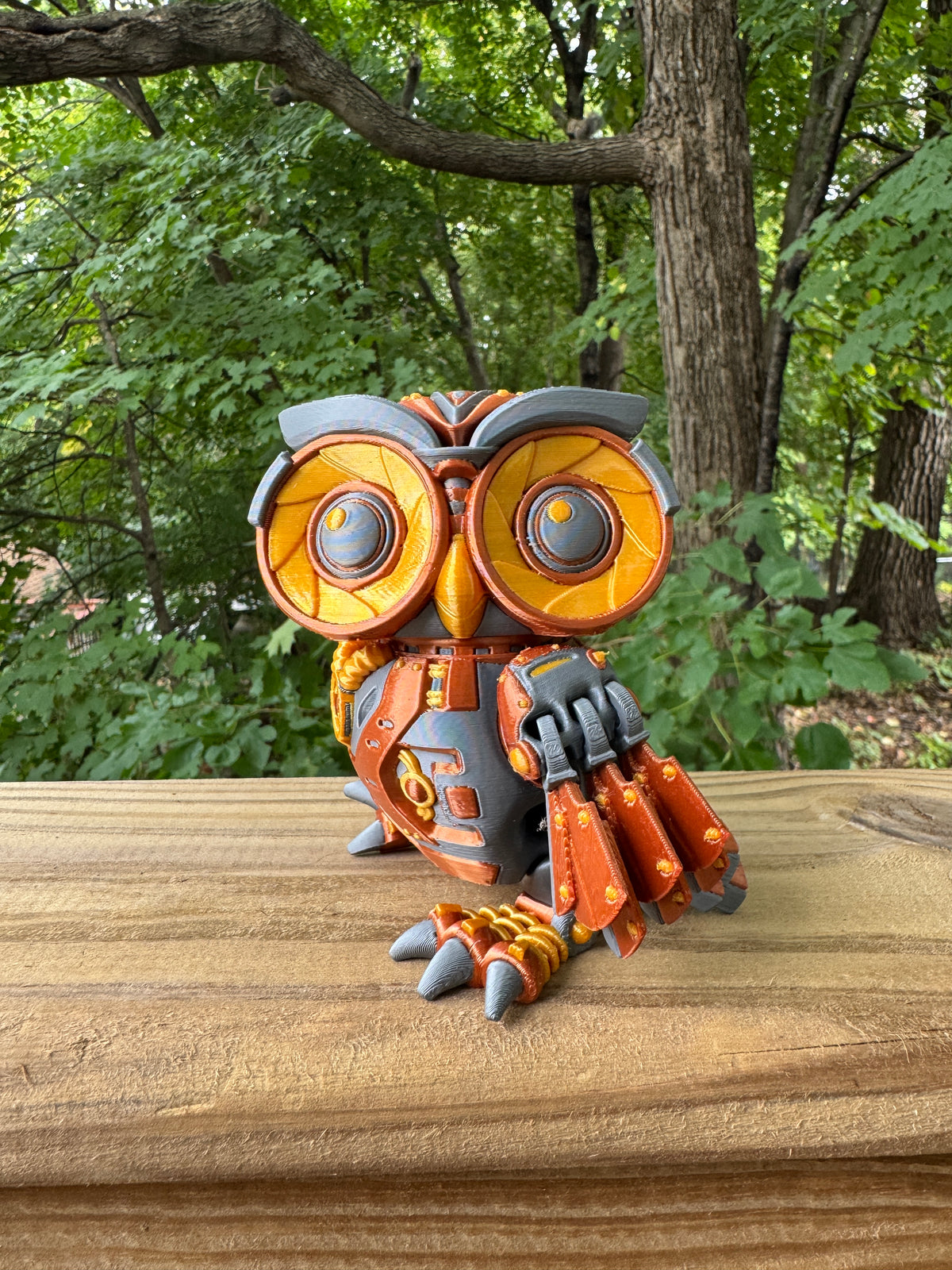 Cyber Owl 3D Printed Robot Owl Collectible