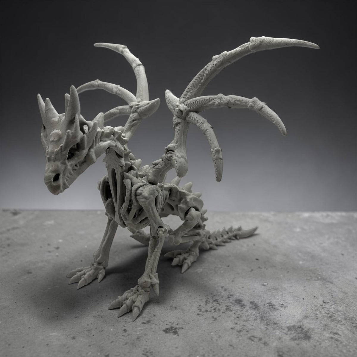 Articulated Skeleton Dragon – 3D Printed Fantasy Collectible