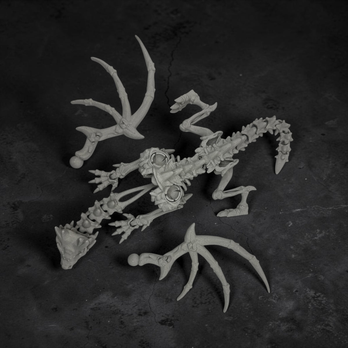 Articulated Skeleton Dragon – 3D Printed Fantasy Collectible