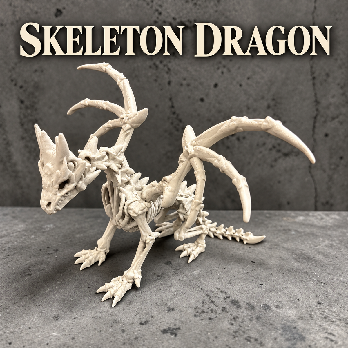 Articulated Skeleton Dragon – 3D Printed Fantasy Collectible