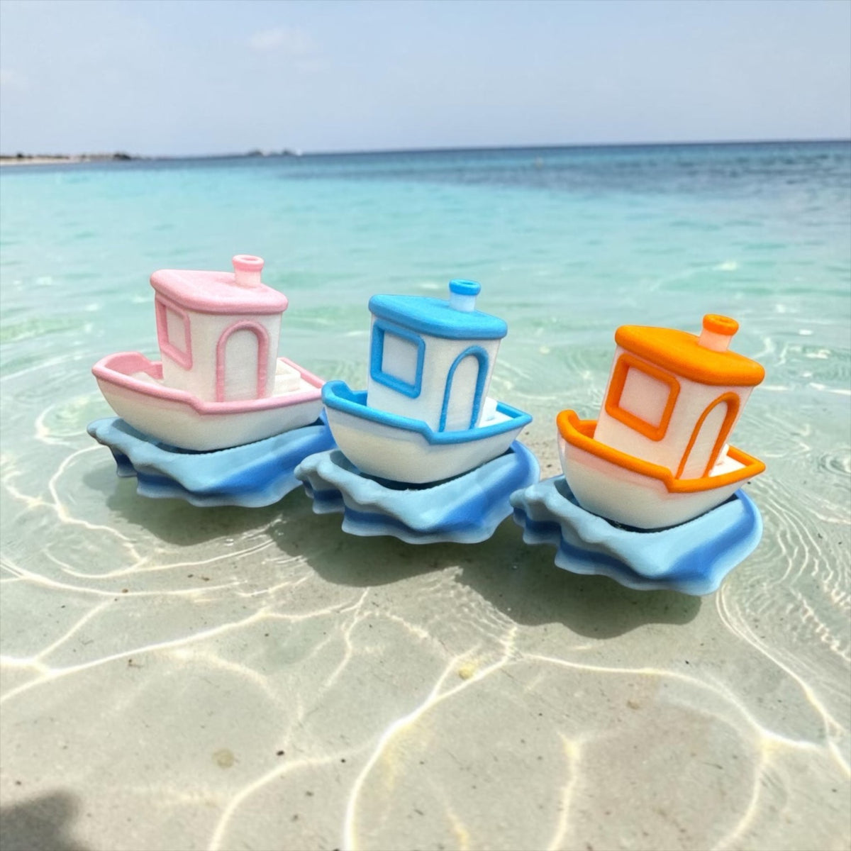 3D Printed Tugboat Clicker Fidget Toy | Mini Boat