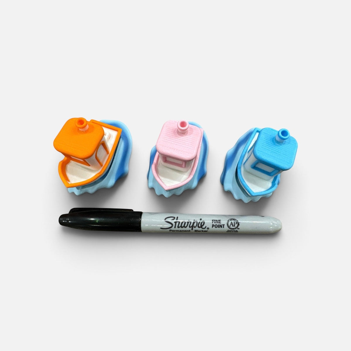 3D Printed Tugboat Clicker Fidget Toy | Mini Boat